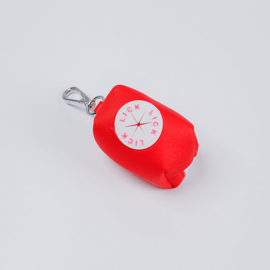FERRARI RED - POOP BAG POUCH (NEW CLIP)