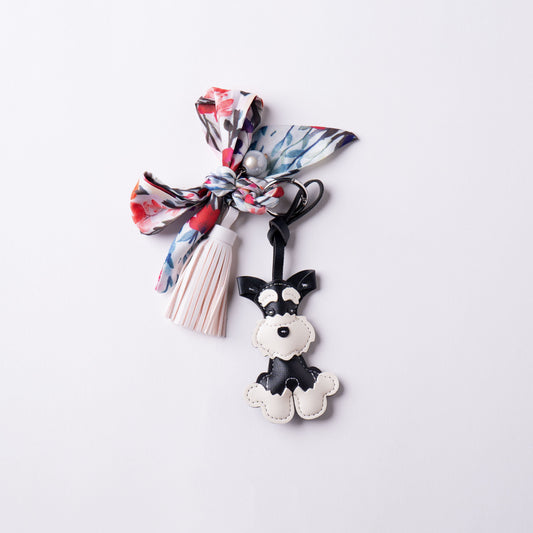 SCHNAUZER - LEATHER CHARM (BLACK)