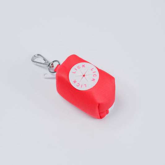 FIERY CORAL - POOP BAG POUCH (NEW CLIP) - LICKco