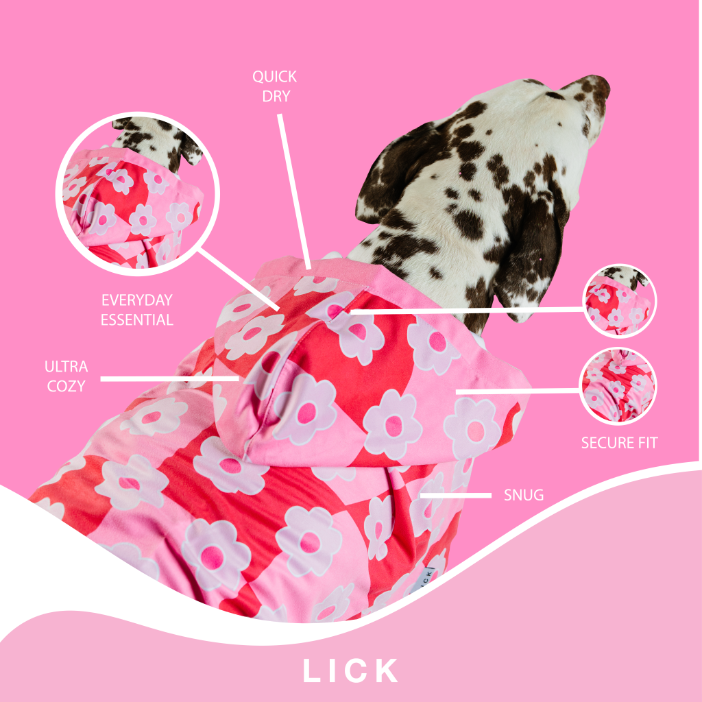 LIFESTYLE SNUGGLE ROBE - PINK GROOVES - LICKco